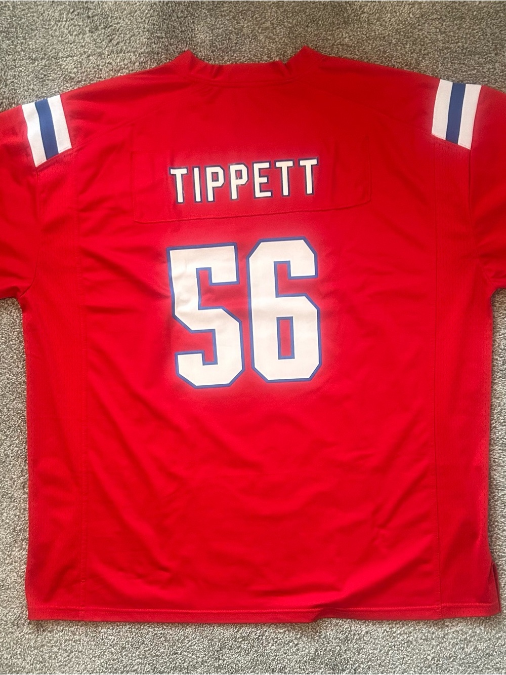 Nike NFL Patriots Andre Tippett 56 Throwback Red Jersey XXXL 3XL⁠